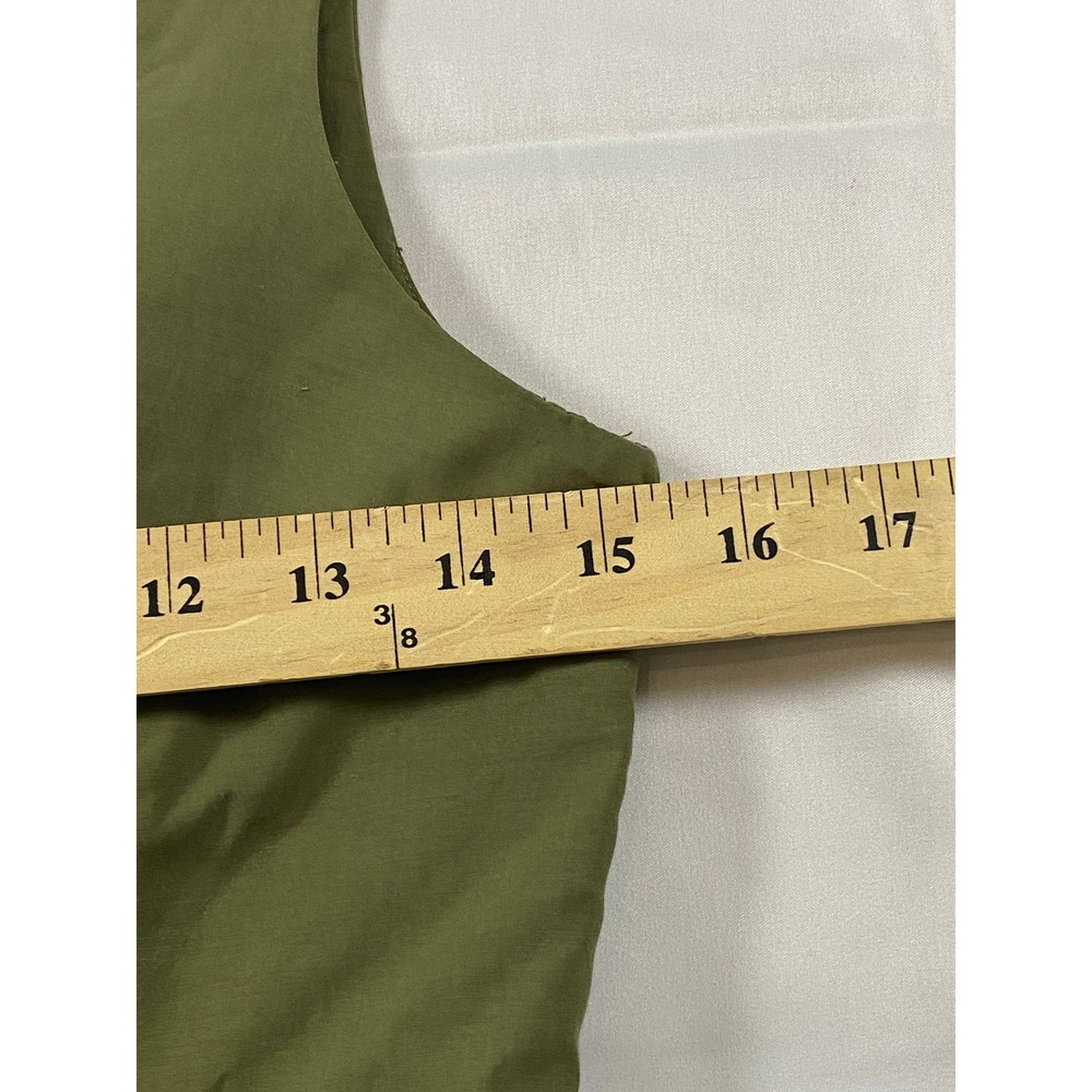 Club Monaco Womens Olive Green Square Neck Paneled Fit and Flare Midi Dress 0 - Picture 8 of 13